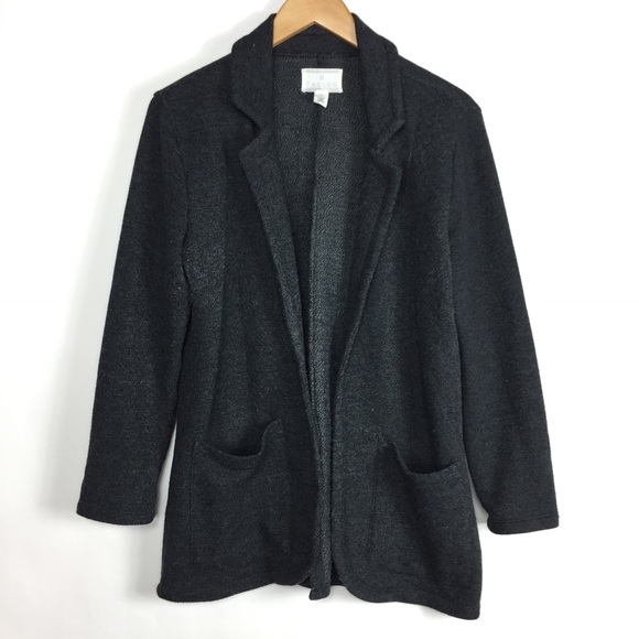 Caslon Sweaters - Caslon Charcoal Gray Open Front Sweater